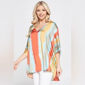 Adrienne Tie-Dye V-Neck Tunic